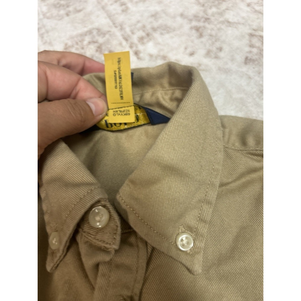 RALPH LAUREN Shirt-Dress Size 4‎ Girls Belted Chino Long Sleeve Khaki - Picture 6 of 11